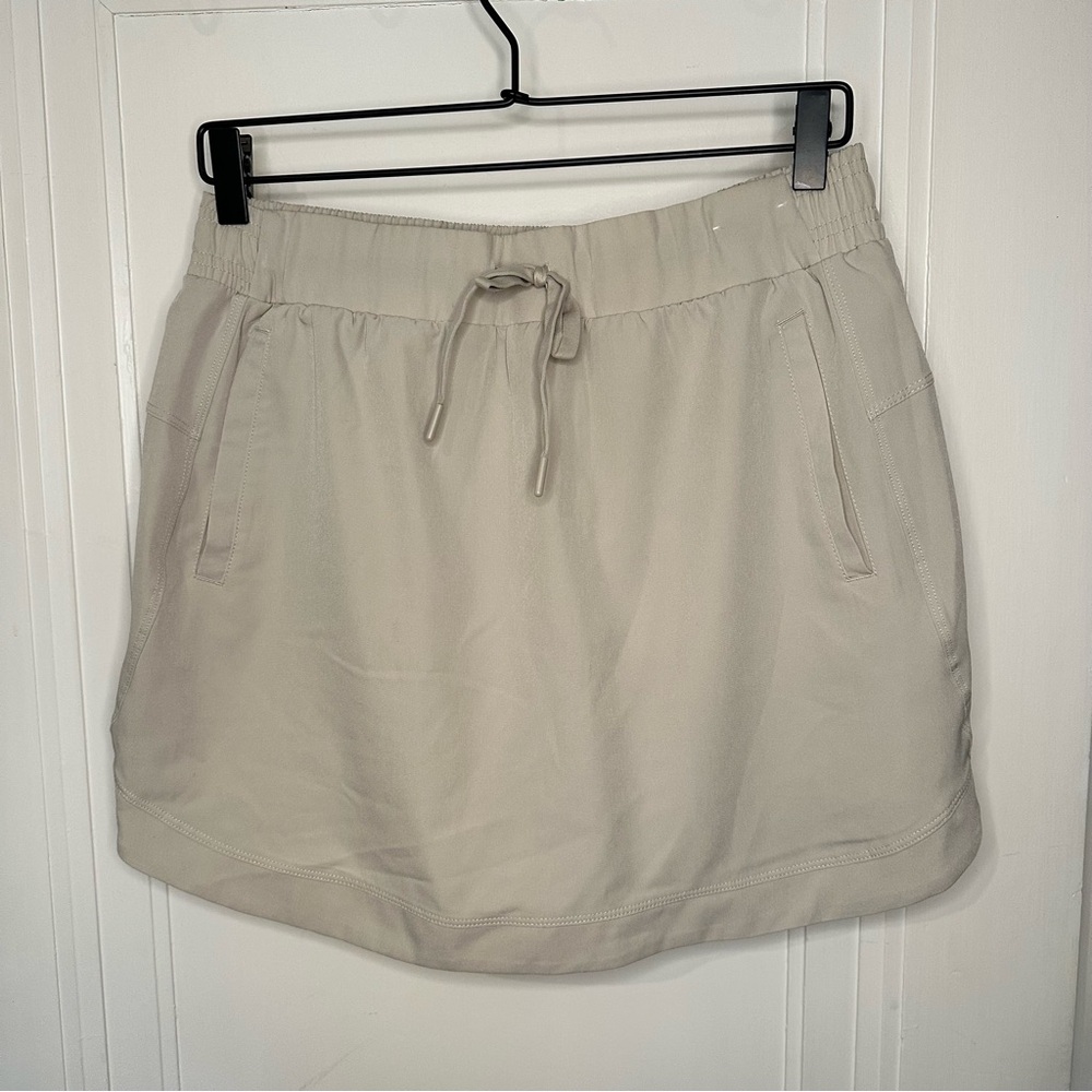 RBX Women's Light Beige Active Skort with Drawstring Waist